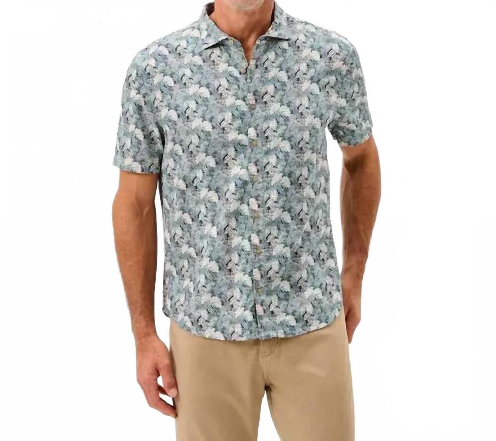 NEW JOHNNIE-O ragland short sleeve button down shirt in wake